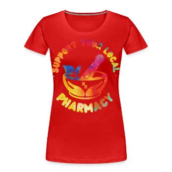 Pharmacy Tech Technician - Frauen Premium Bio T-Shirt - Rot - Vorne - Mia (176cm)