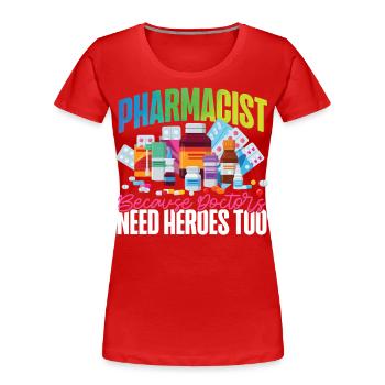 Pharmacy Tech Technician - Frauen Premium Bio T-Shirt - Rot - Vorne - Mia (176cm)