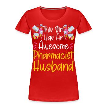 Pharmacy Tech Technician - Frauen Premium Bio T-Shirt - Rot - Vorne - Mia (176cm)