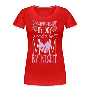 Pharmacy Tech Technician - Frauen Premium Bio T-Shirt - Rot - Vorne - Mia (176cm)