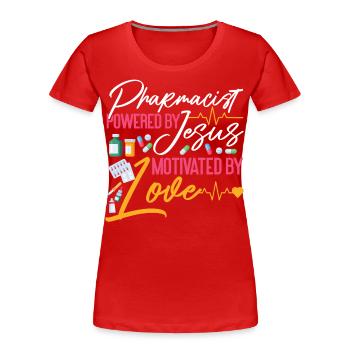 Pharmacy Tech Technician - Frauen Premium Bio T-Shirt - Rot - Vorne - Mia (176cm)