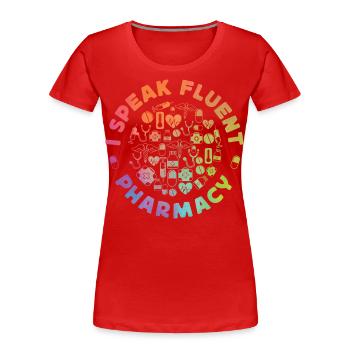 Pharmacy Tech Technician - Frauen Premium Bio T-Shirt - Rot - Vorne - Mia (176cm)