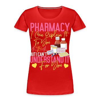 Pharmacy Tech Technician - Frauen Premium Bio T-Shirt - Rot - Vorne - Mia (176cm)