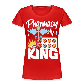 Pharmacy Tech Technician - Frauen Premium Bio T-Shirt - Rot - Vorne - Mia (176cm)