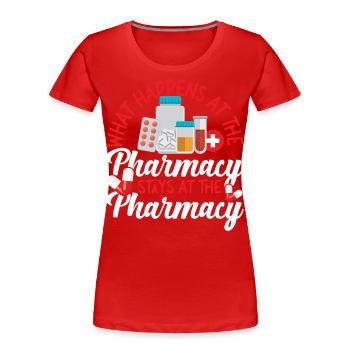 Pharmacy Tech Technician - Frauen Premium Bio T-Shirt - Rot - Vorne - Mia (176cm)