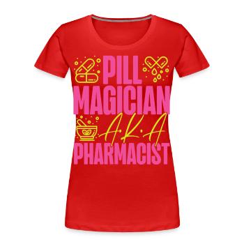 Pharmacy Tech Technician - Frauen Premium Bio T-Shirt - Rot - Vorne - Mia (176cm)