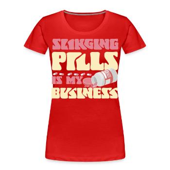 Pharmacy Tech Technician - Frauen Premium Bio T-Shirt - Rot - Vorne - Mia (176cm)