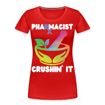 Pharmacy Tech Technician - Frauen Premium Bio T-Shirt - Rot - Vorne - Mia (176cm)