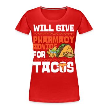 Pharmacy Tech Technician - Frauen Premium Bio T-Shirt - Rot - Vorne - Mia (176cm)