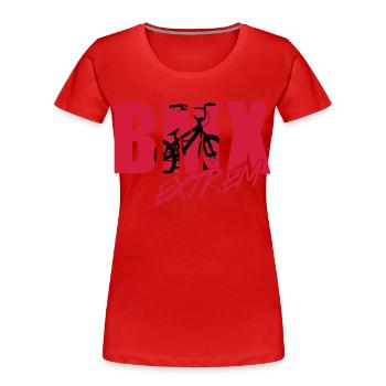 bmx 2_2c - Women's Premium Organic T-Shirt - red - Front - Mia (176cm)