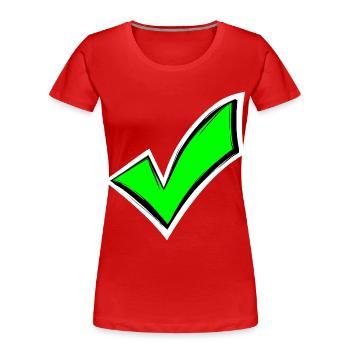 Tick chop colored seen - Women's Premium Organic T-Shirt - red - Front - Mia (176cm)
