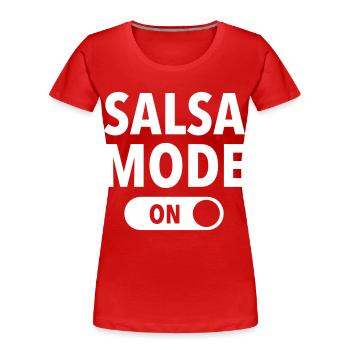 Salsa Mode (On) - T-shirt bio Premium Femme - rouge - Devant - Mia (176cm)