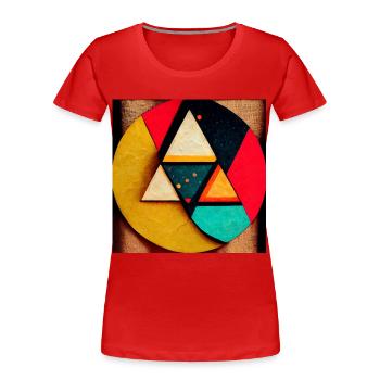 Comic Pop Art - Frauen Premium Bio T-Shirt - Rot - Vorne - Mia (176cm)