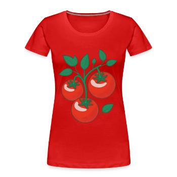 Tomates - T-shirt bio Premium Femme - rouge - Devant - Mia (176cm)