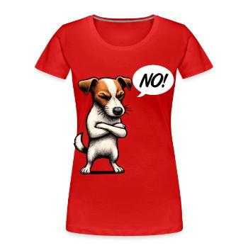 No Jack Russel terrier Jack russel lover - Women's Premium Organic T-Shirt - red - Front - Mia (176cm)