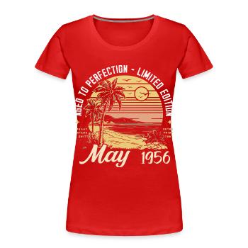 Legendär seit Mai 1956, May 1956 - Frauen Premium Bio T-Shirt - Rot - Vorne - Mia (176cm)