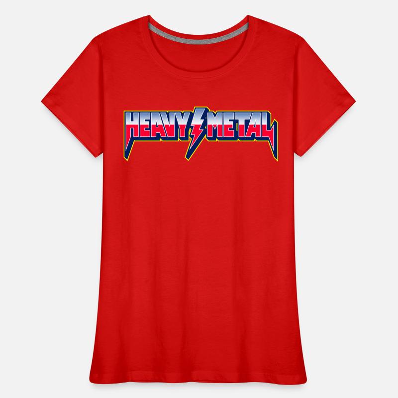 Heavy Metal 3D-Logo mit Blitz Frauen Premium Bio T-Shirt