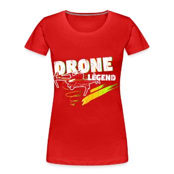 Drohne Hobby Geschenk - Frauen Premium Bio T-Shirt - Rot - Vorne - Mia (176cm)