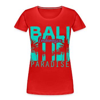 Océan De Bali Asie - T-shirt bio Premium Femme - rouge - Devant - Mia (176cm)