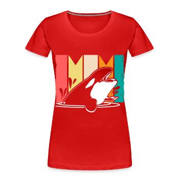Orca sea animal protection - Women's Premium Organic T-Shirt - red - Front - Mia (176cm)