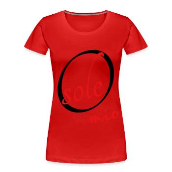 O sole mio - Frauen Premium Bio T-Shirt - Rot - Vorne - Mia (176cm)