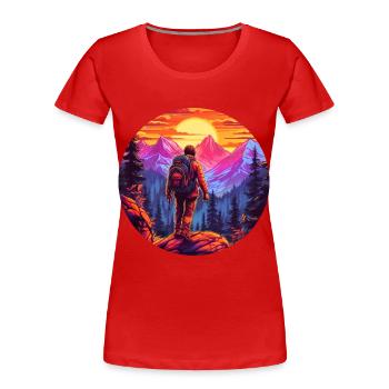 Epic Adventure Quest #adventure - Women's Premium Organic T-Shirt - red - Front - Mia (176cm)