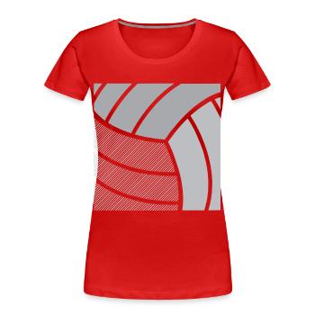 Volleyball - Frauen Premium Bio T-Shirt - Rot - Vorne - Mia (176cm)