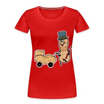 Peanut Dad Parents Parent Baby Dad - Women's Premium Organic T-Shirt - red - Front - Mia (176cm)