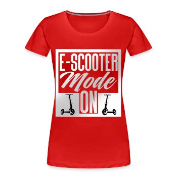E Scooter Scooter Scooter Scooter électrique - T-shirt bio Premium Femme - rouge - Devant - Mia (176cm)