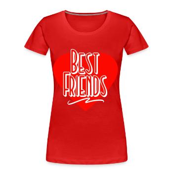 Beste Freunde - Frauen Premium Bio T-Shirt - Rot - Vorne - Mia (176cm)