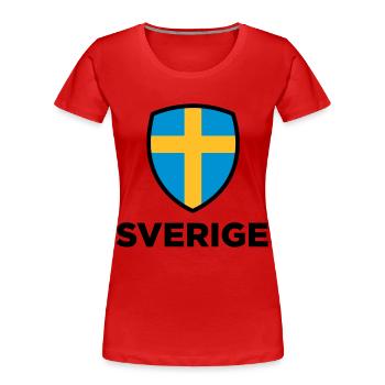 Drapeau national de la Suède - T-shirt bio Premium Femme - rouge - Devant - Mia (176cm)