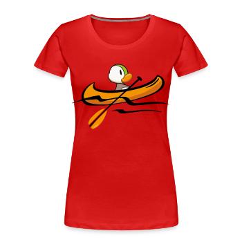 Canoe-duck - Women's Premium Organic T-Shirt - red - Front - Mia (176cm)