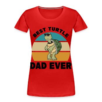 Schildkröten Liebhaber - Frauen Premium Bio T-Shirt - Rot - Vorne - Mia (176cm)