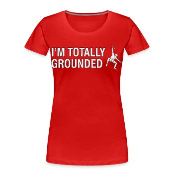 Totally Grounded Rock Climbing - Women's Premium Organic T-Shirt - red - Front - Mia (176cm)
