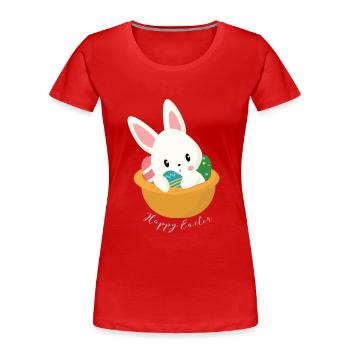 Ostern - Frauen Premium Bio T-Shirt - Rot - Vorne - Mia (176cm)