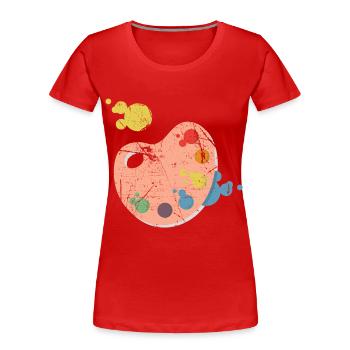 art - Women's Premium Organic T-Shirt - red - Front - Mia (176cm)