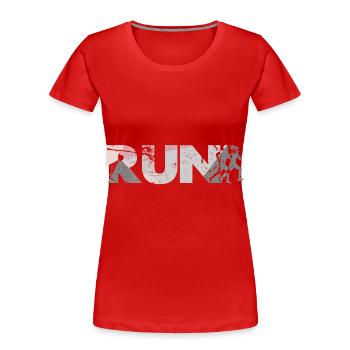 Fitness - Frauen Premium Bio T-Shirt - Rot - Vorne - Mia (176cm)