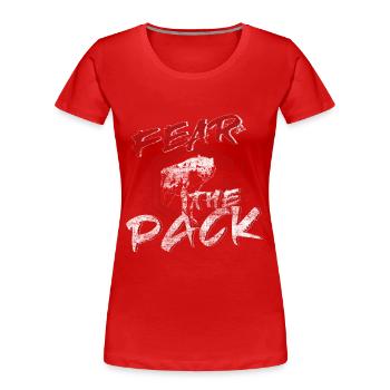 Wolf wolf pack - Women's Premium Organic T-Shirt - red - Front - Mia (176cm)