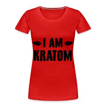 Kratom drug opioid consumer gift idea - Women's Premium Organic T-Shirt - red - Front - Mia (176cm)