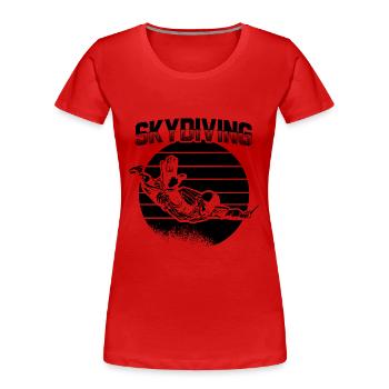 Skydive | Indoor Skydiving Skydiver Sport Geschenk - Frauen Premium Bio T-Shirt - Rot - Vorne - Mia (176cm)