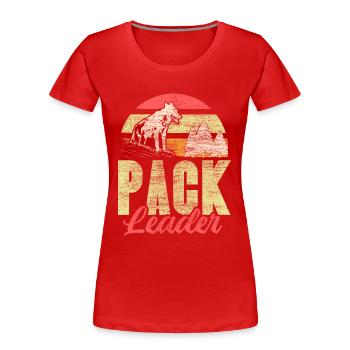 Wolf Rudel Geschenk - Frauen Premium Bio T-Shirt - Rot - Vorne - Mia (176cm)