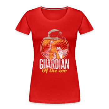 Zoo Besucher Freizeit Geschenk - Frauen Premium Bio T-Shirt - Rot - Vorne - Mia (176cm)