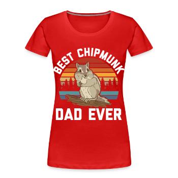 Chipmunk lover - Women's Premium Organic T-Shirt - red - Front - Mia (176cm)