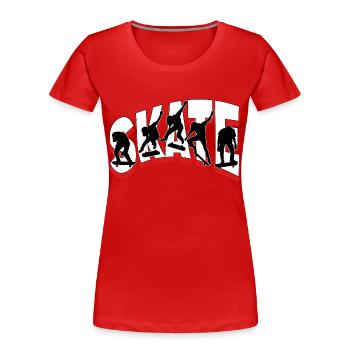 Skateboarding Skate Skater Skateboard Sk8 Trick - Frauen Premium Bio T-Shirt - Rot - Vorne - Mia (176cm)