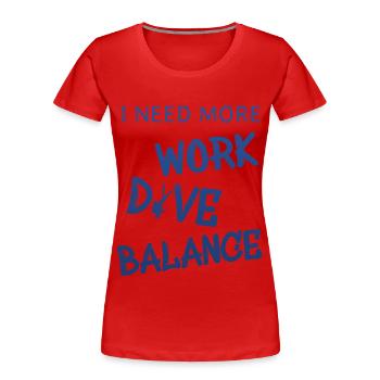 Diving Tauchen Taucher - Frauen Premium Bio T-Shirt - Rot - Vorne - Mia (176cm)