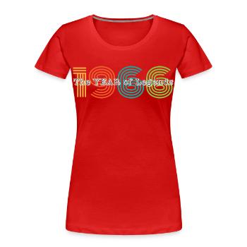 Vintage 1966 - Frauen Premium Bio T-Shirt - Rot - Vorne - Mia (176cm)