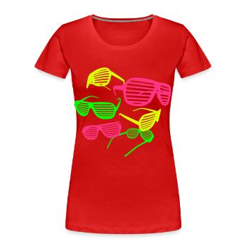 Shutter Shades - Frauen Premium Bio T-Shirt - Rot - Vorne - Mia (176cm)