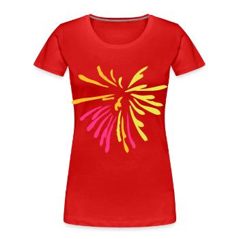 artistic musical fire - Women's Premium Organic T-Shirt - red - Front - Mia (176cm)