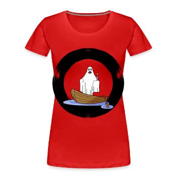 Geister Schiff Seefahrt Spuk Gespenst Halloween - Frauen Premium Bio T-Shirt - Rot - Vorne - Mia (176cm)