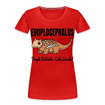 Euoplocephalus dinosaure dinosaure fossile de paléontologue - T-shirt bio Premium Femme - rouge - Devant - Mia (176cm)
